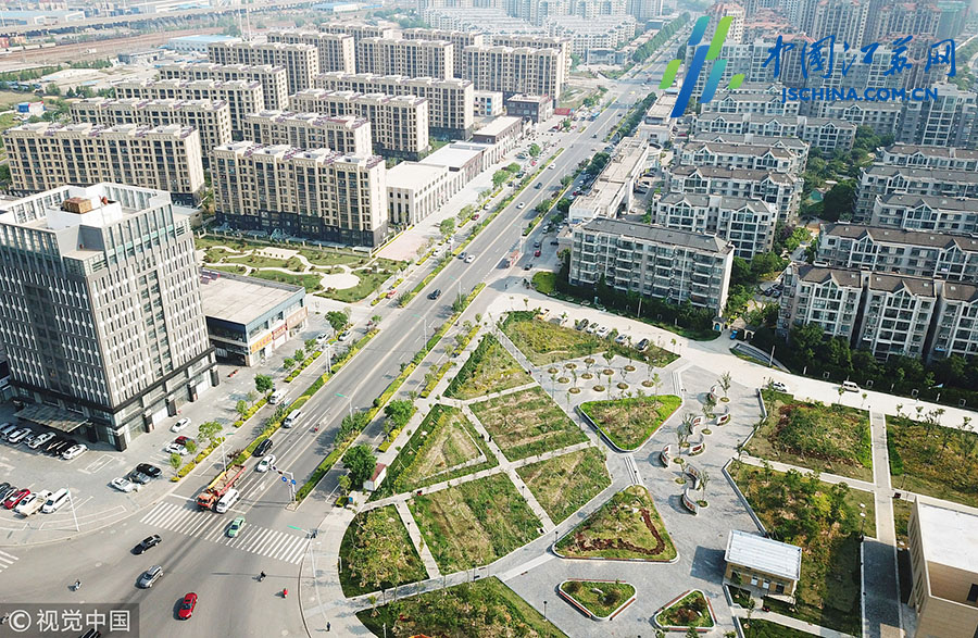 连云港:航拍社区里的"微公园"