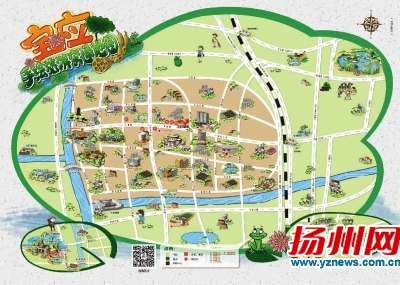 扬州首份县市区手绘旅游地图出炉